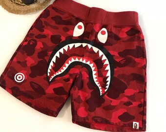 bape shorts red