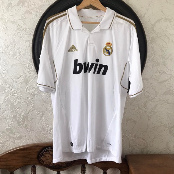 Vintage Adidas Real Madrid Home Bwin Football Jersey 2011/12 