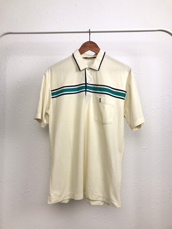 Vintage YSL Polo Tshirt Size M / 1990's Ysl Pour H