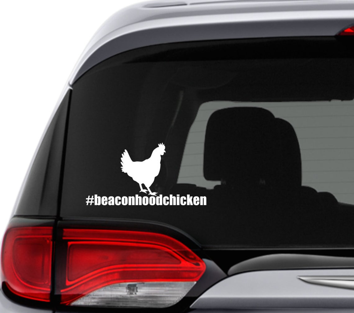 Car decal with chicken Etsy