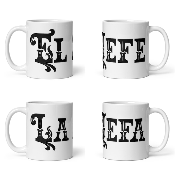 Taza de Cafe - La Jefa - EL Jefe, La Mera Mera, El Mero Mero, Tazas de Cafe Divertidas, Juan Camawey, La Jefa de Jefas, Humor Latino, Boss