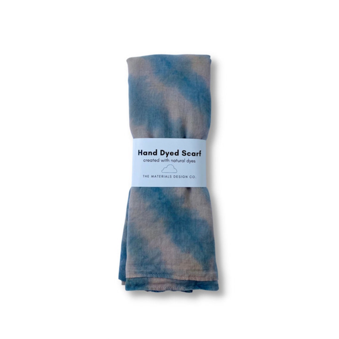 Großer Quadratischer Schal aus Baumwolle Indigo und Blush | Etsy