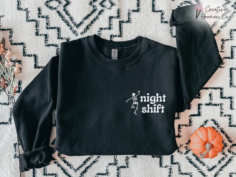 Night Shift Nurse Halloween Nurse Sweatshirt Nurse Halloween Etsy