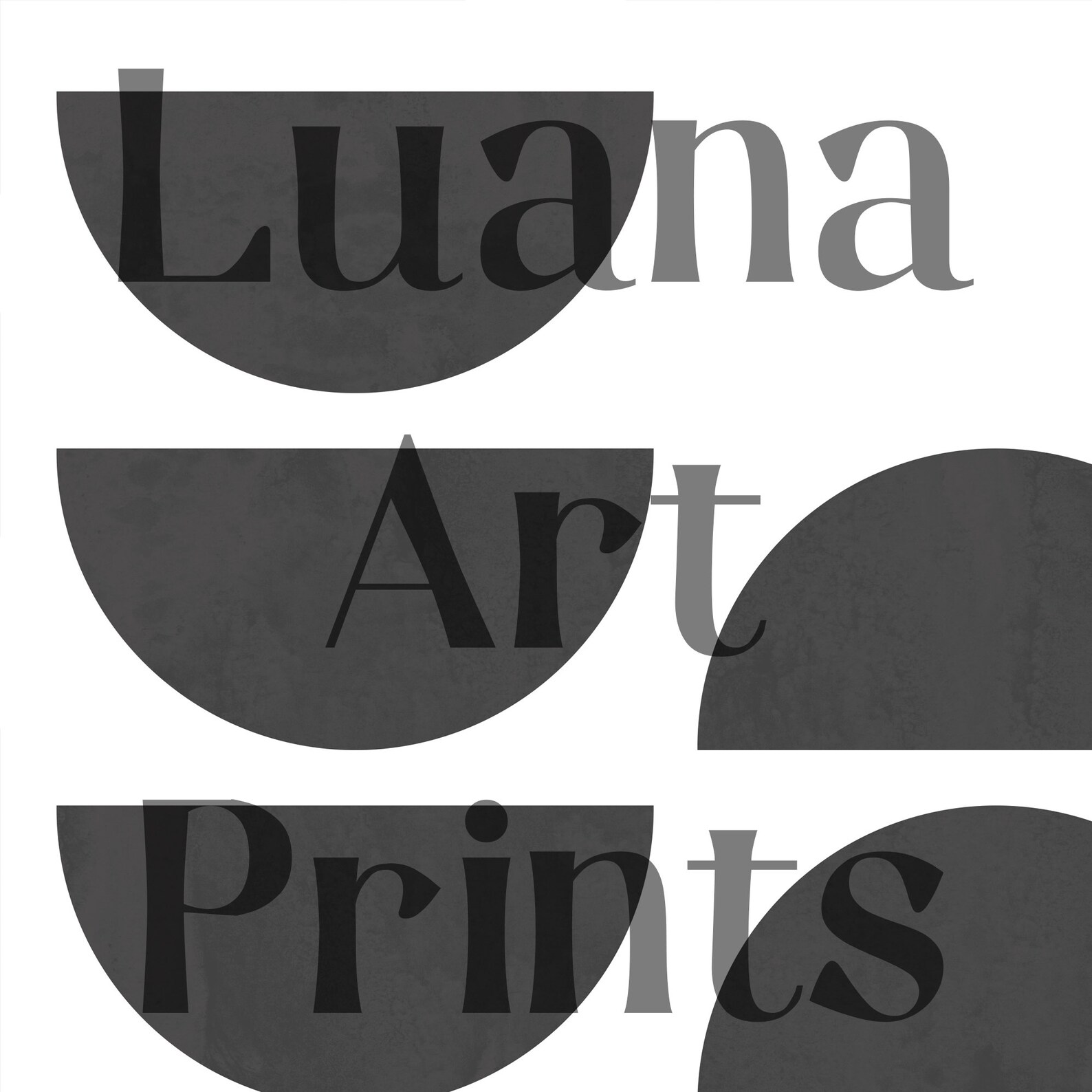 Black Semi Circle Art Print Geometric Half Circle Wall Decor Etsy