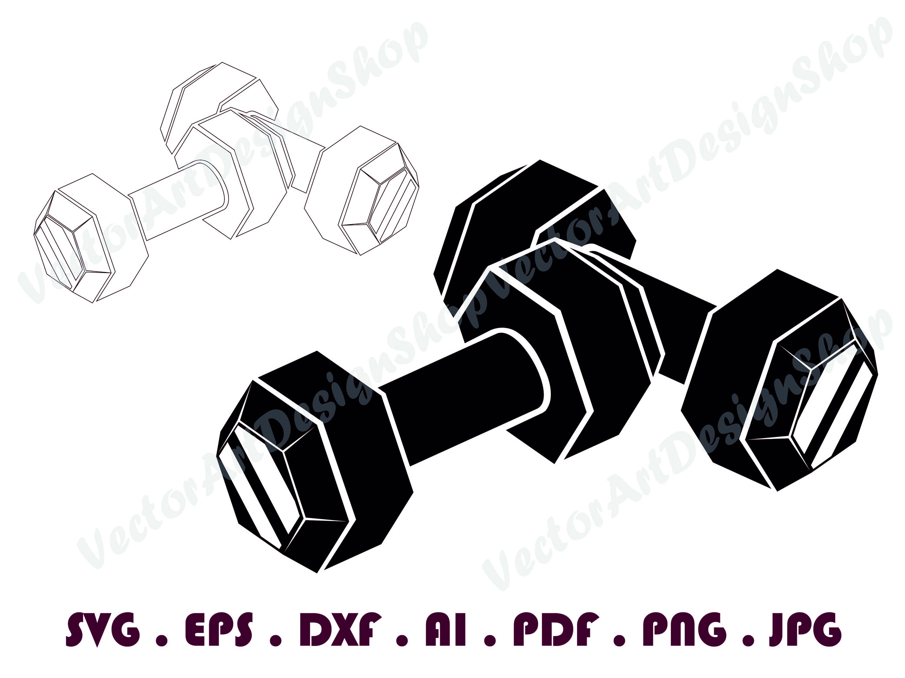 Barbell 9 SVG Weights SVG Bodybuilding Svg Barbell Etsy