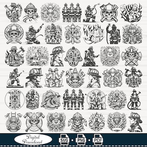Pakiet Strażak SVG, Strażak Tata SVG, Cytaty Strażaka SVG, Plik Cięcia dla Cricut, Ogień SVG, Straż Pożarna SVG, Natychmiastowe pobieranie, png