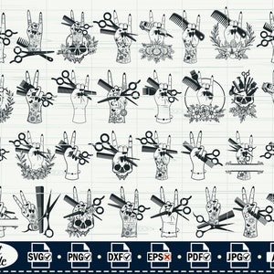 Hair Hustler SVG Bundle: Stylist Hand, Barbershop Designs (Digital Files)