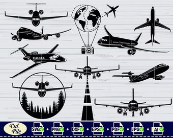 Airplane #3 SVG, Airplane SVG, Aircraft SVG, Airplane Clipart, Airplane ...
