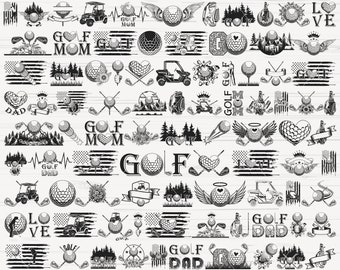 Golf Logo SVG Mega Bundle: Golfing Clipart (Digital Download)