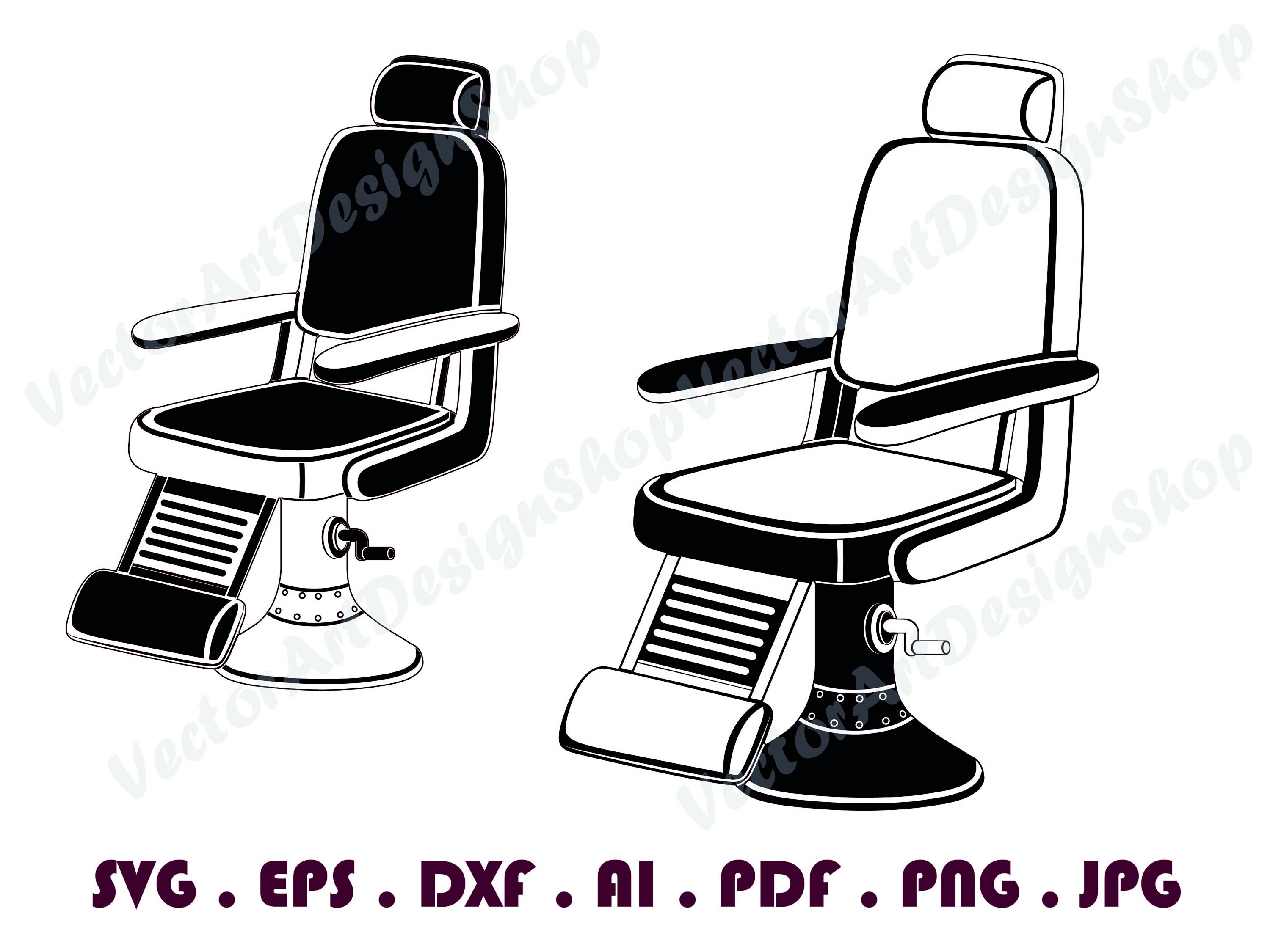 Barber Chair 3 SVG Hair Stylist Chair SVG Barber Chair Etsy