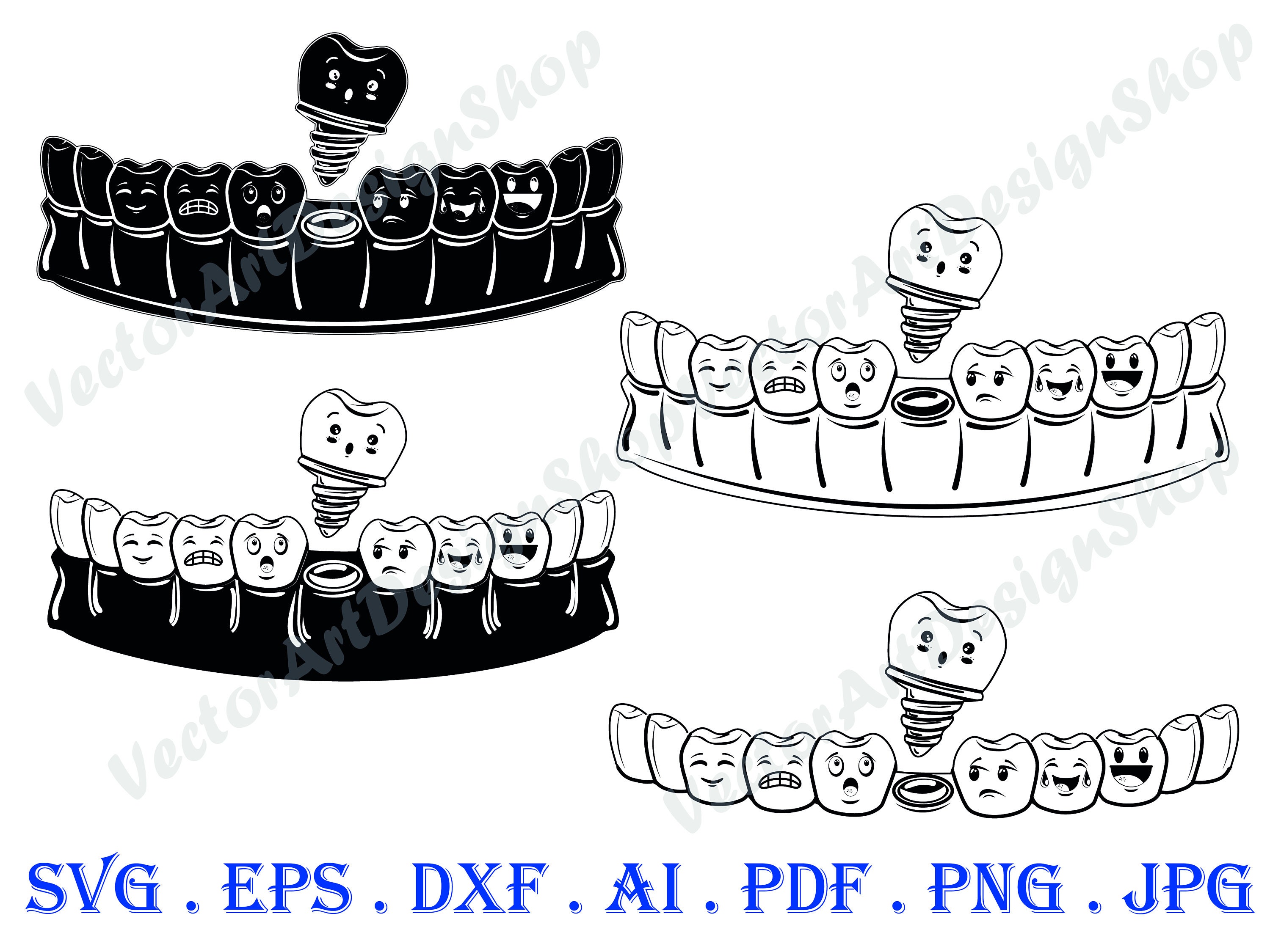 Dental Implant 4 SVG Dentist Svg Tooth Svg Dental Implant Etsy