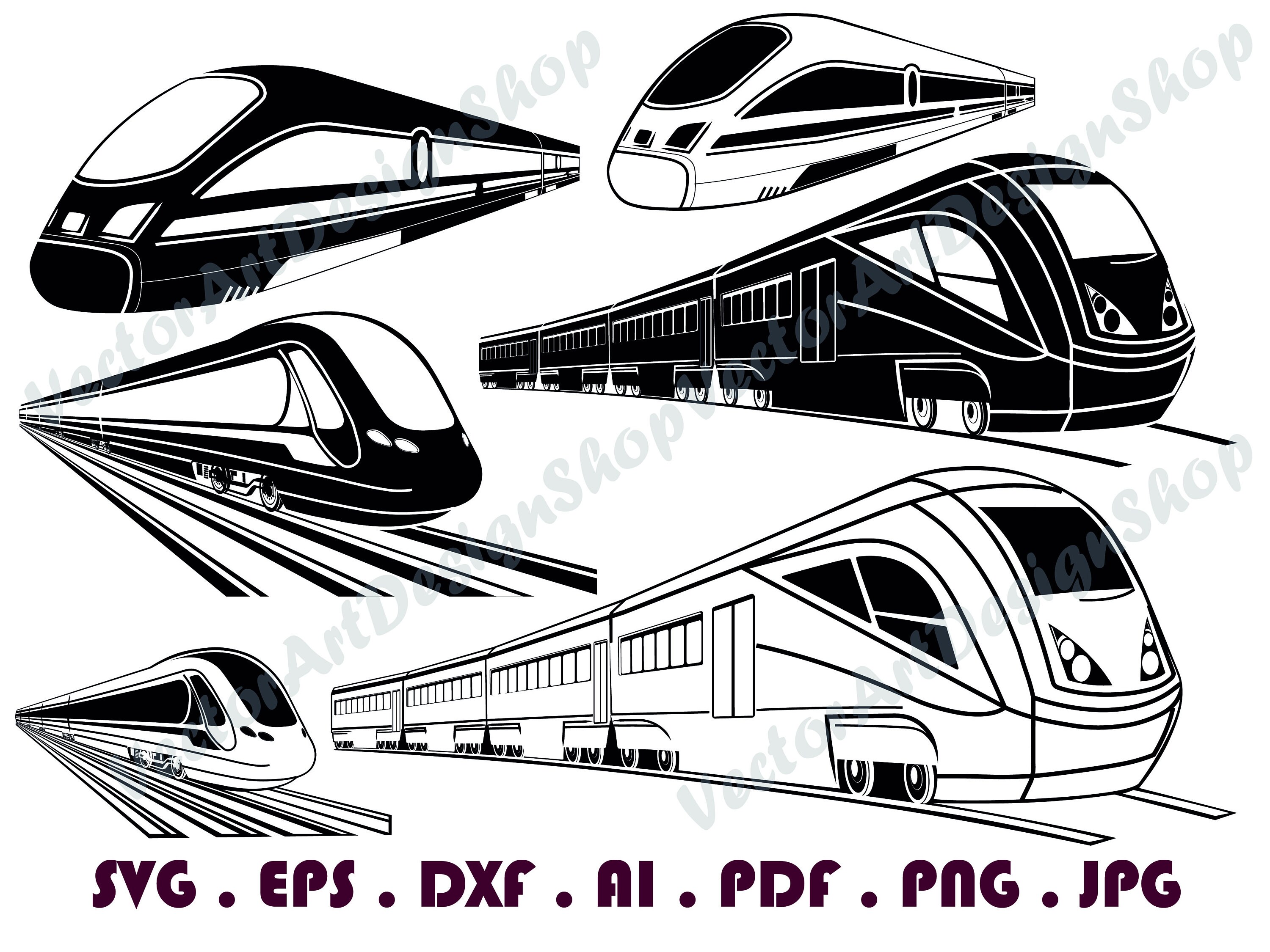 Train 1 Svg High Speed Train Svg High Speed Train Clipart Etsy 日本