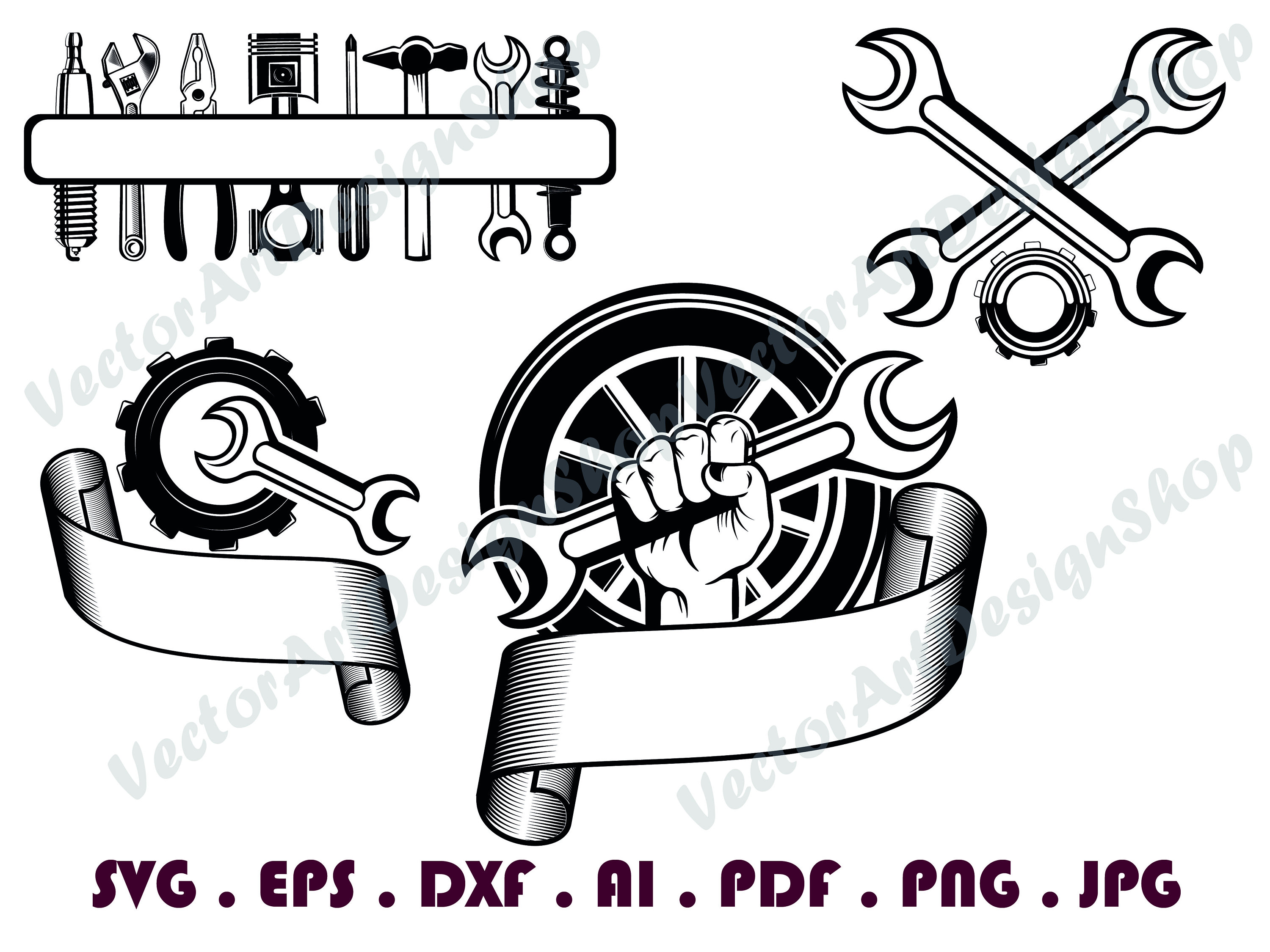 Mechanic Logo SVG 2 Repair Mechanic Mechanic Clipart Etsy UK