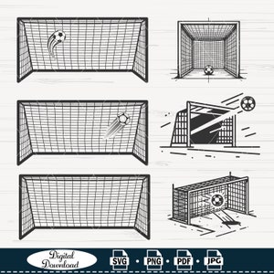 Soccer Goal Post SVG: Cricut & Silhouette Cut Files (Digital Download)
