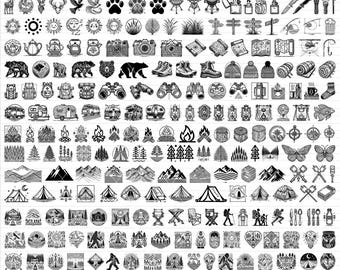 Camping SVG PNG Clipart Bundle: Outdoor Adventure Graphics (Digital File)