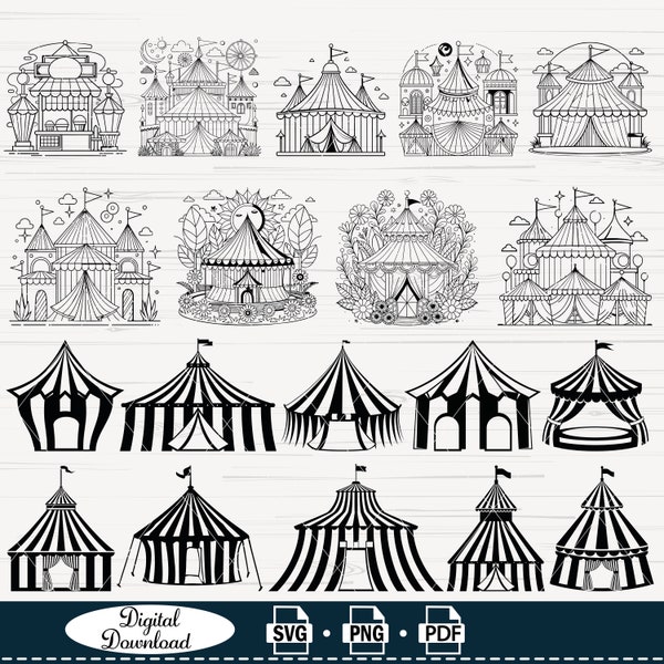 Circus Tent SVG,#2, Circus Tent Svg, Circus Tent Clipart, Circus Tent Files for Cricut, Circus Tent Cut Files For Silhouette, Pdf, Png, svg