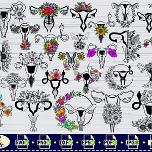 Uterus SVG, Floral Uterus Svg, Uterus Cut file, Feminist svg, Middle Finger Uterus Svg, Angry Uterus Svg, Floral Wagina svg, Women's Choice,