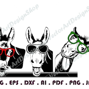 Donkey Svg Files for Cricut 1 Clipart Farm Animal Funny - Etsy
