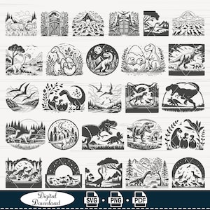 Dinosaur SVG, T-Rex SVG, Dinosaur Silhouette, Dinosaur Cut Files, Cute Jurassic svg, Cricut svg, Vector graphics for commercial use,Dino Png