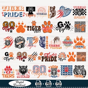 Tijgers Svg-bestand voor cricut, #2, Tiger vibes SVG, Go Tigers Svg, Tiger Pride SVG, paw print svg, Tigers School, tijger gesneden bestand, schattige tijger svg