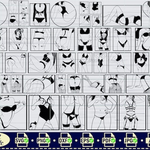 Sexy Frau Körper SVG, #6, Mädchen Körper geschnitten, Bikini Kunst, Linie Kunst Frau, nackte Frau, sofortiger Download, Schnittdatei, Clipart, Cricut, Silhouette