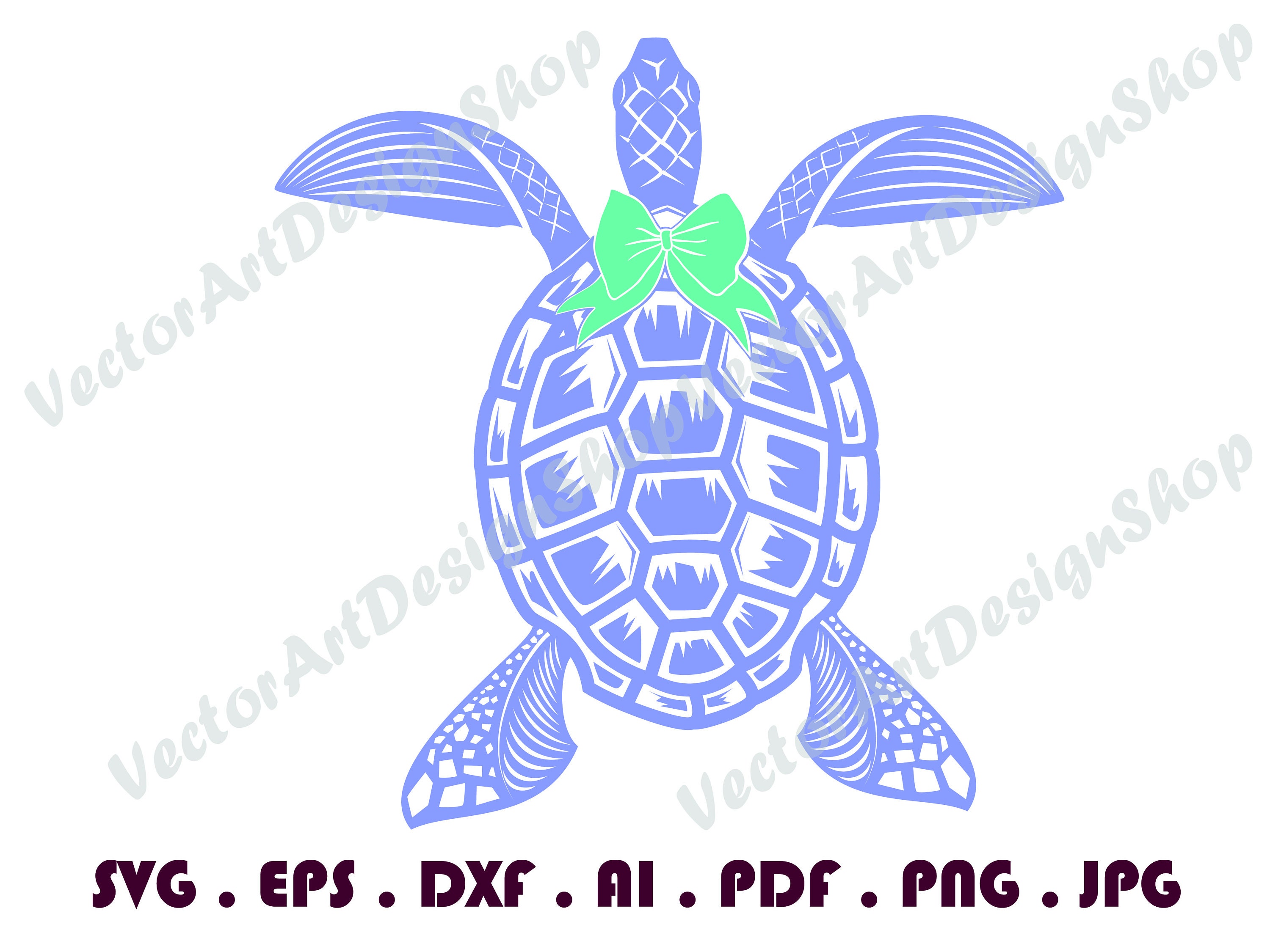 Sea Turtle Monogram Frame SVG Cut File for Cricut Silhouette | Etsy