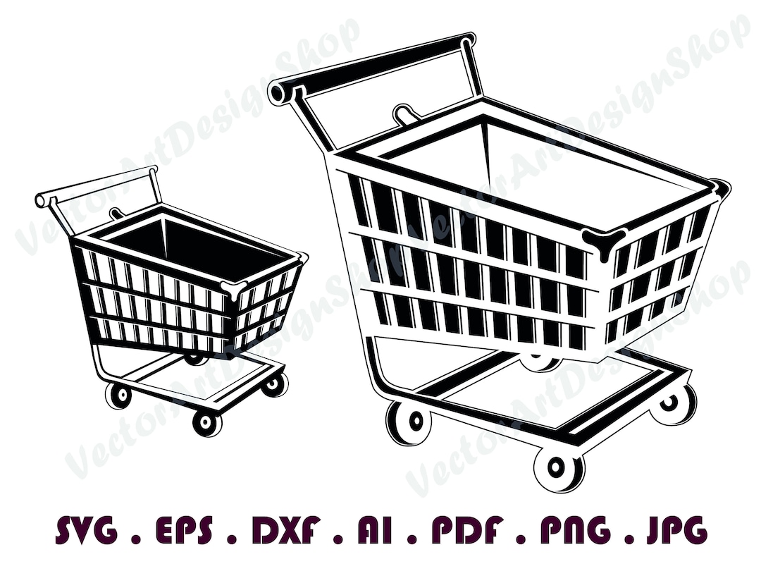 Shopping Cart 5 SVG Shopping SVG Shopping Cart Clipart Etsy