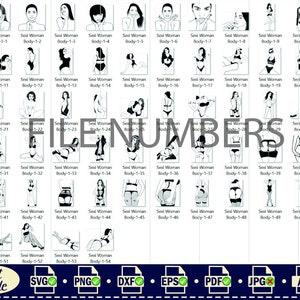 Desenho de corpo feminino sexy em estilo SVG, clipart, arquivo de corte (arquivo digital) imagem 10