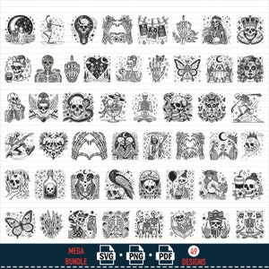 Paquete grande de SVG de ESQUELETO, imágenes prediseñadas, citas de esqueletos, archivo de esqueleto para Cricut, svg de calavera, svg de calavera de azúcar, svg de Halloween, vector, archivo de corte