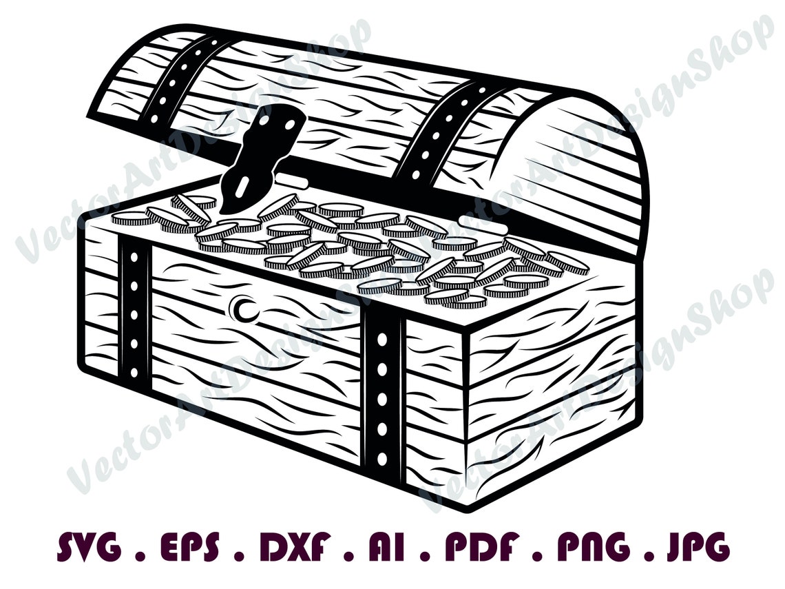 Pirate Treasure Chest 6 SVG Treasure Chest SVG Treasure - Etsy