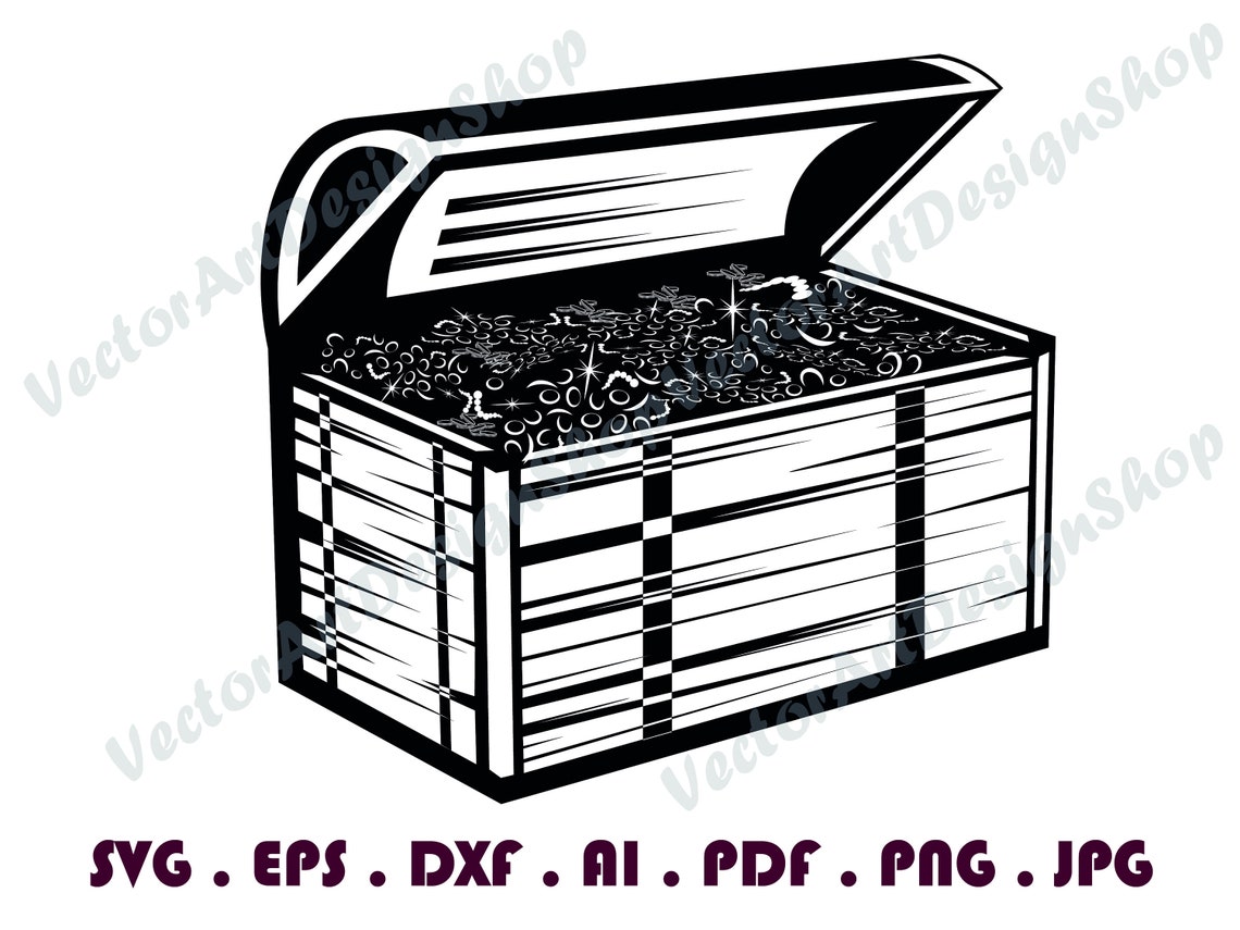 Pirate Treasure Chest 6 SVG Treasure Chest SVG Treasure - Etsy