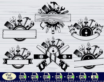 Construction Tools SVG Bundle: Builder Clipart, Repairman Vector (Digital Files)