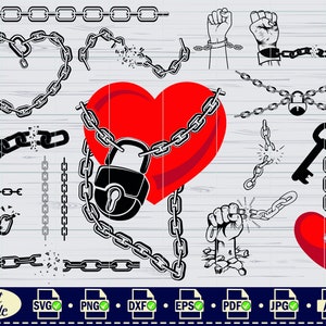 Chain SVG Clipart: Broken Chain Designs (Digital Download)