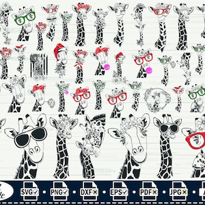 Giraffe SVG-Datei, #3, Floral Giraffe Gesicht Aufdruck, niedliche Giraffe Aufdruck, Safari Tiere Aufdruck, Eps, Png Circut Silhouette Digital, Giraffe Clipart