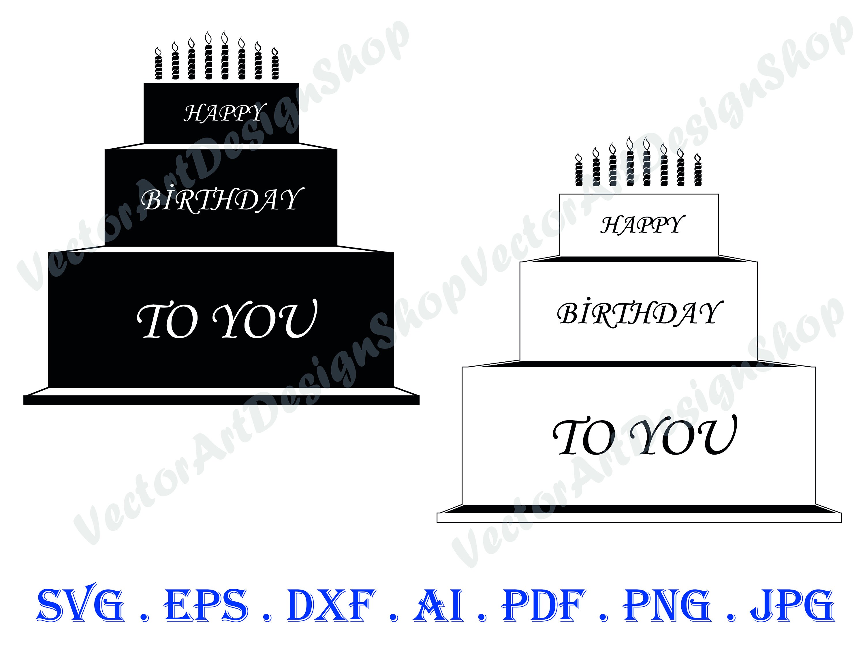 Cake 6 Svg Birthday Cake Svg Cake With Candles Cake Etsy