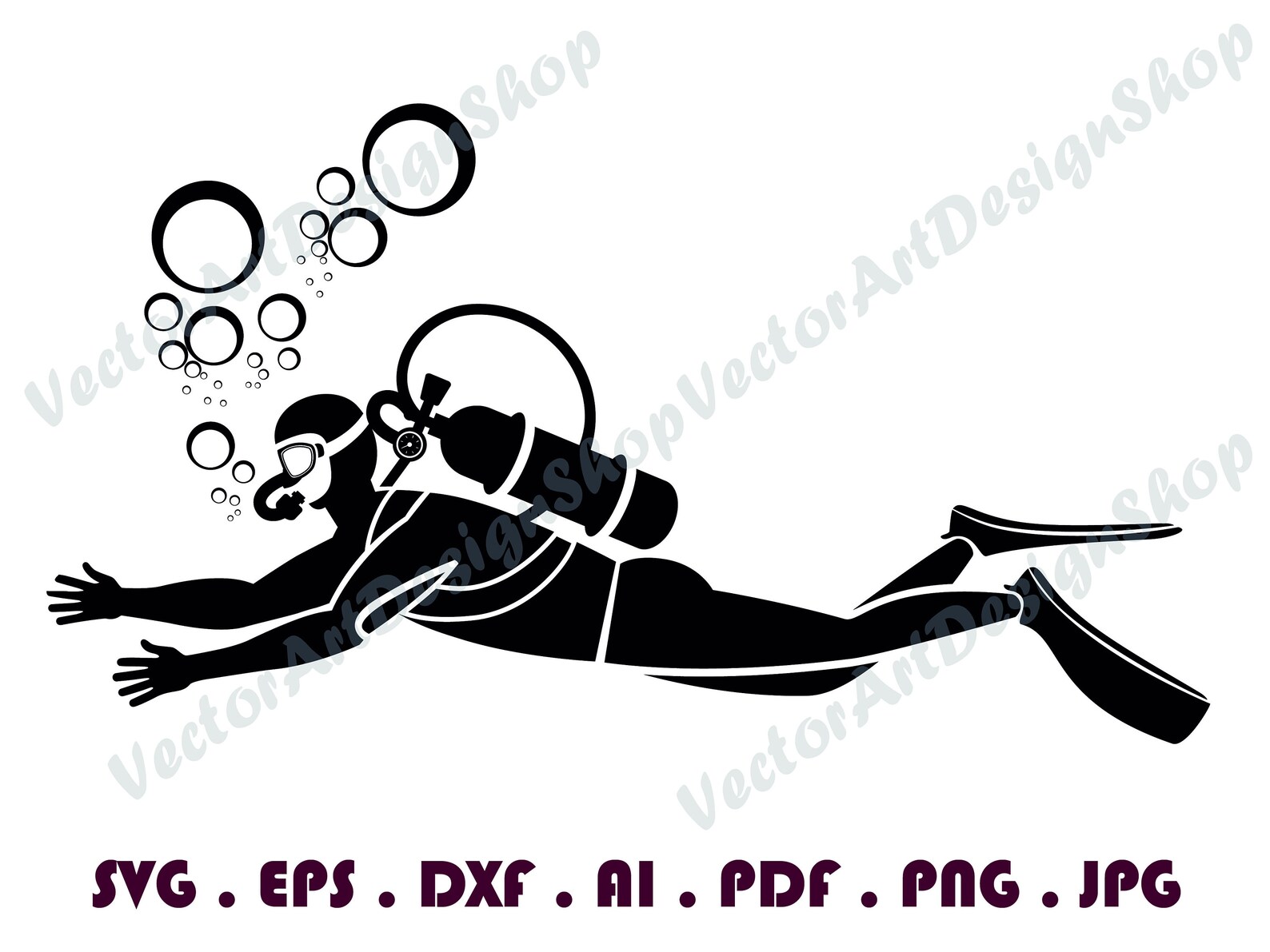 Scuba Diving 1 SVG Scuba Diver Svg Scuba Diving Clipart Etsy