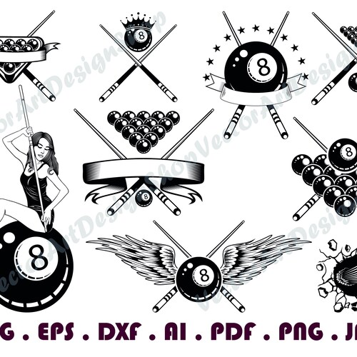 Billiards 1 Svg Bundle Snooker Svg Pool Svg Billiards - Etsy