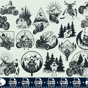 Motorrad-Szene SVG, # 1, Motorrad-Svg-Bundle, Motorrad-Svg, Biker-Mädchen SVG, Cruiser-Svg Harley PNG-Dateien für Cricut Vektor für Silhouette