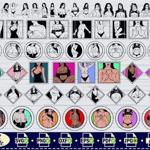 BOOBS SVG Bundle, #2, sexy Girl Power svg, sexy Frau Boobs, Cricut, Feminismus svg, Möpse vektor, boobs print, Aufkleber, cricut, cut File,