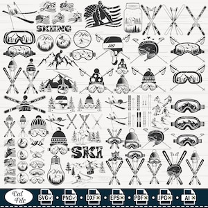 Skiing SVG Mega Bundle: Winter Sports Clipart (Digital Download)