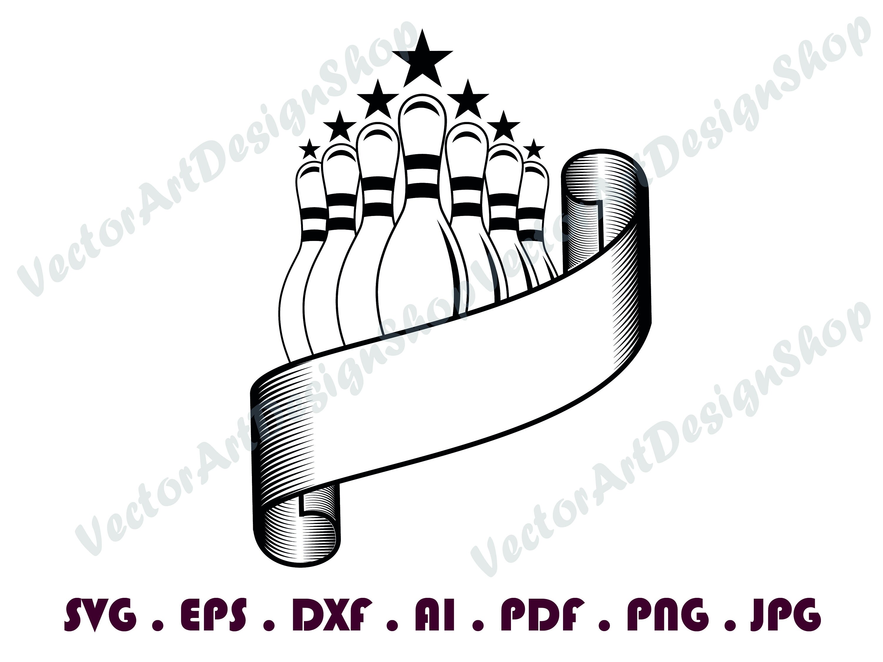 Bowling Logo 1 SVG Bowling SVG Bowling Clipart Bowling Etsy