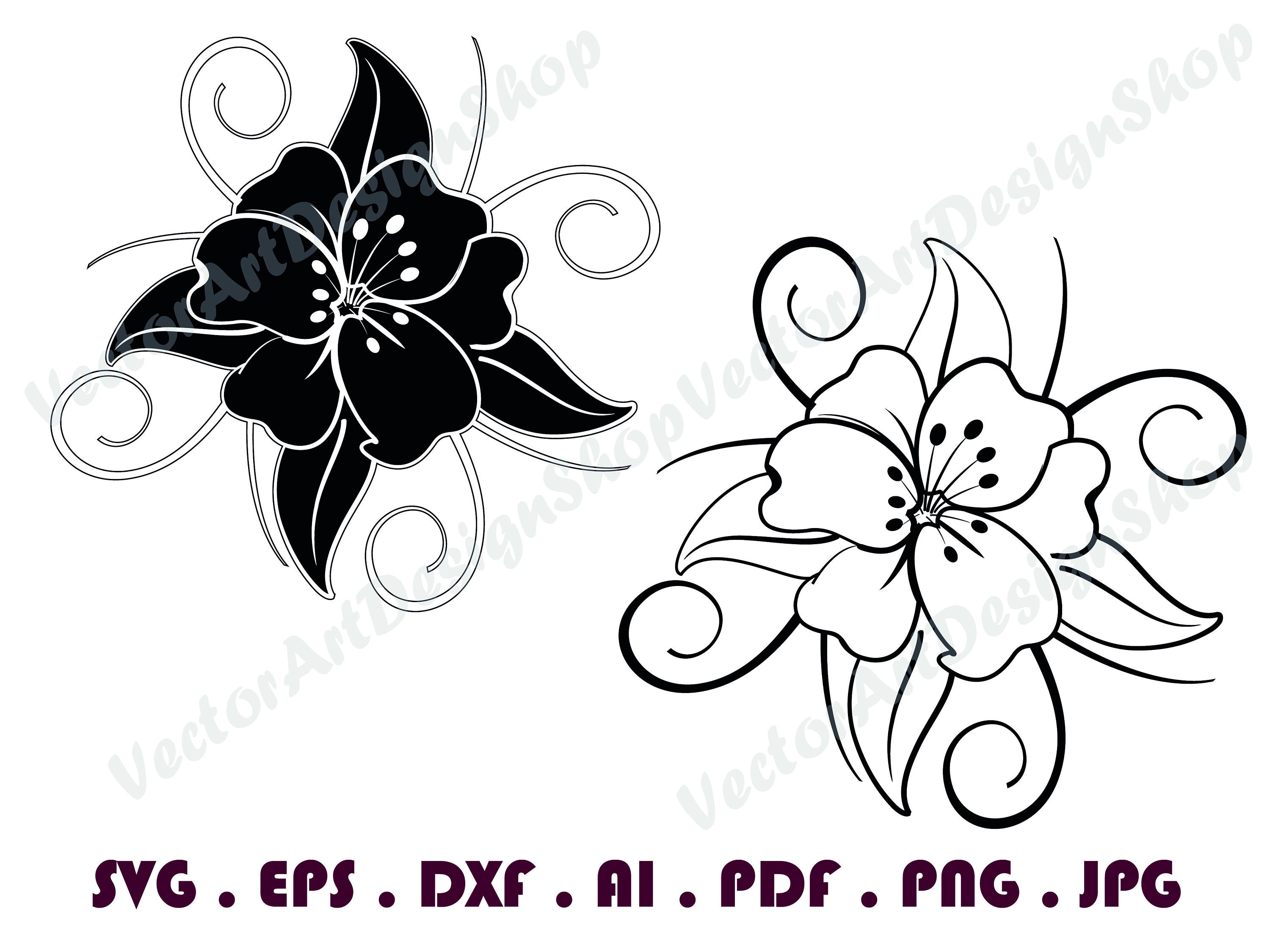 Free Free 50 Lily Flower Svg Free SVG PNG EPS DXF File