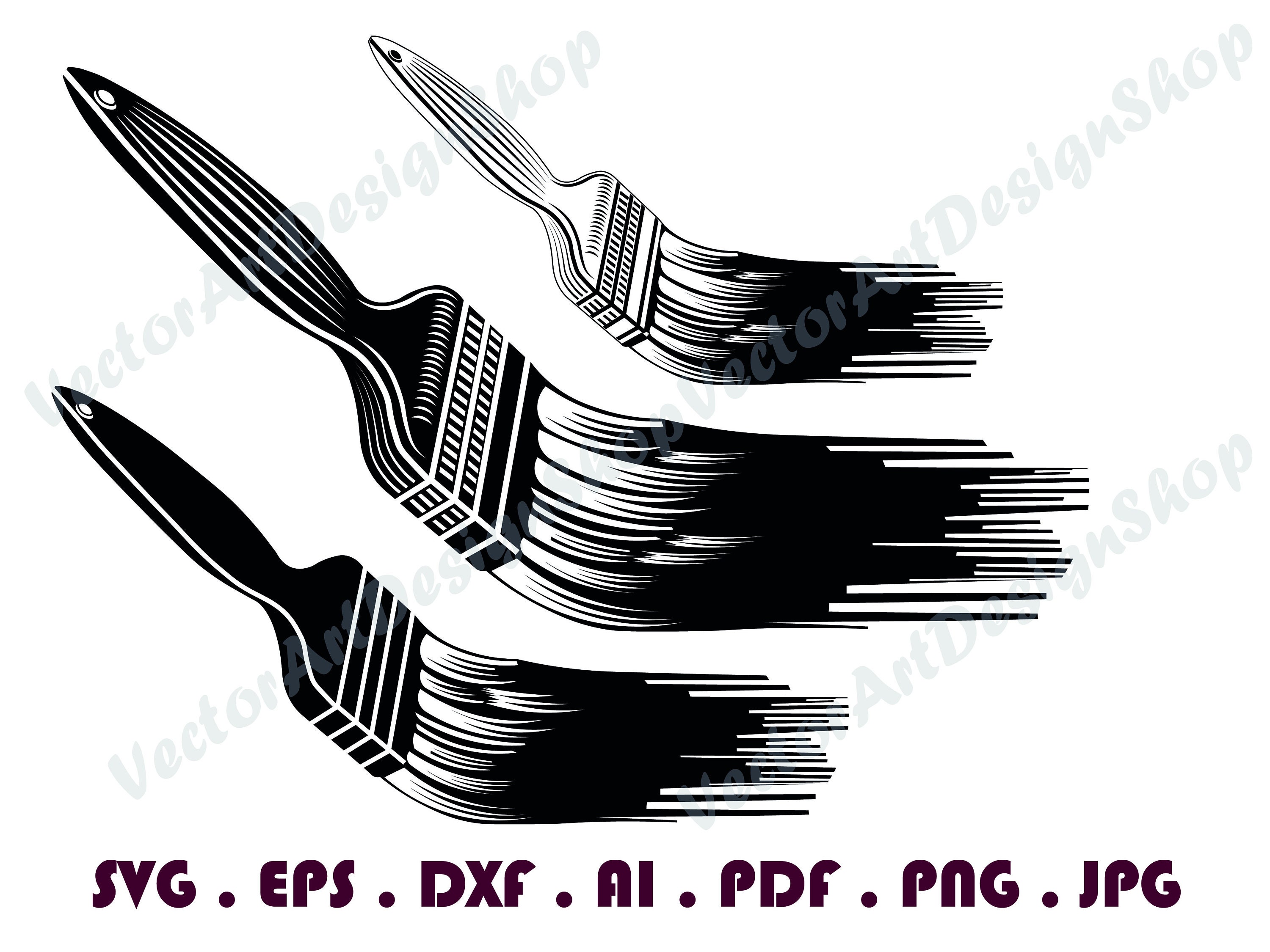 Paint Brush 1 SVG Paint Brush SVG Painting SVG Paint Brush Etsy