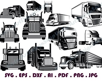 Truck Clipart Png Truck SVG Truck #18 SVG Trucking Svg Vector 18 Wheeler Dxf Truck Files for Cricut Truck Cut Files For Silhouette