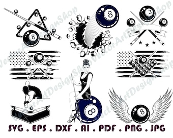 Flaming Billiard Ball #9 SVG Billiards Clipart Png Eps Billiards Files for Cricut Cut Files For Silhouette Pool Svg Billiards Svg Dxf