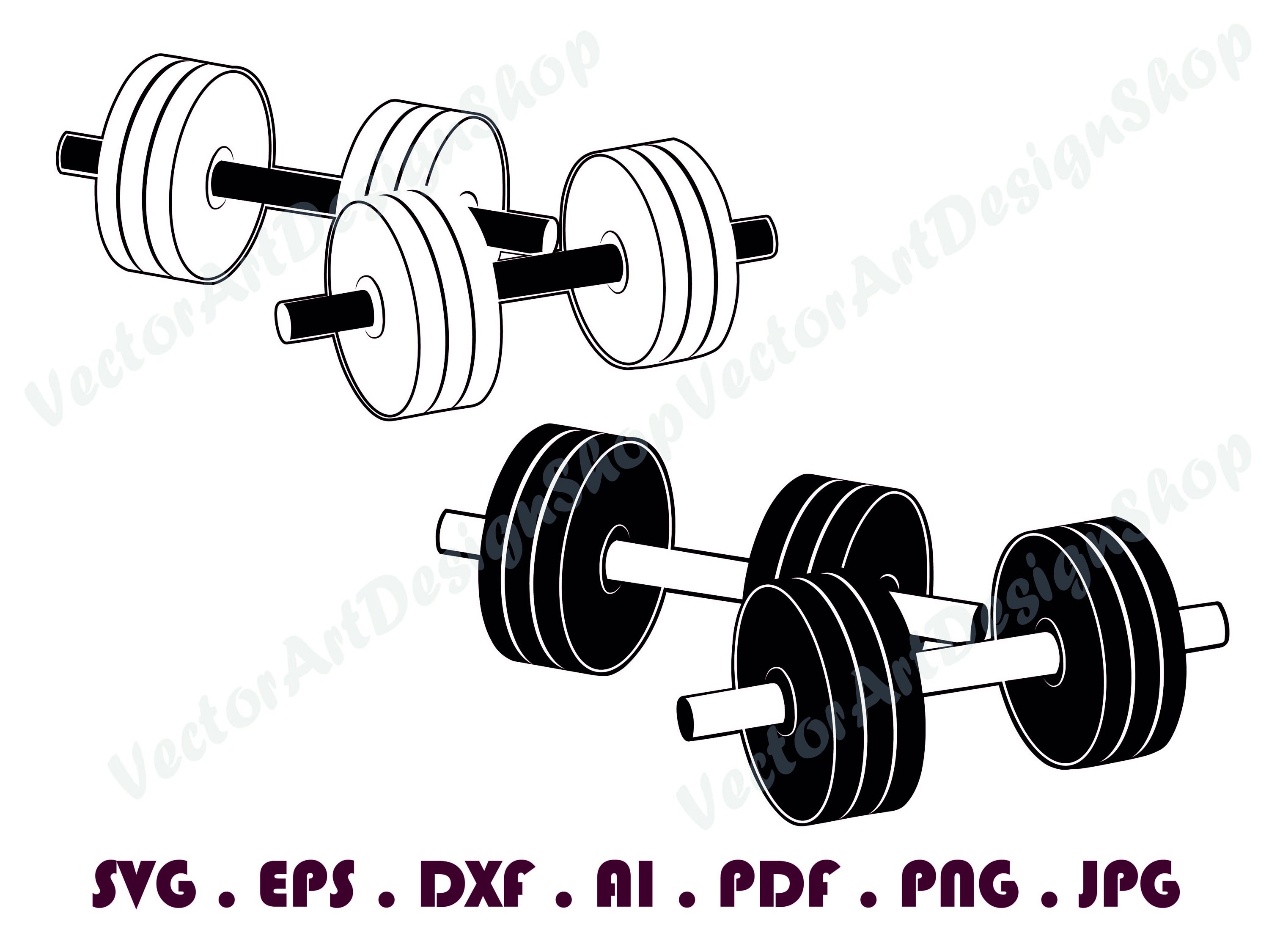 Barbell 10 SVG Weights SVG Bodybuilding Svg Barbell Etsy