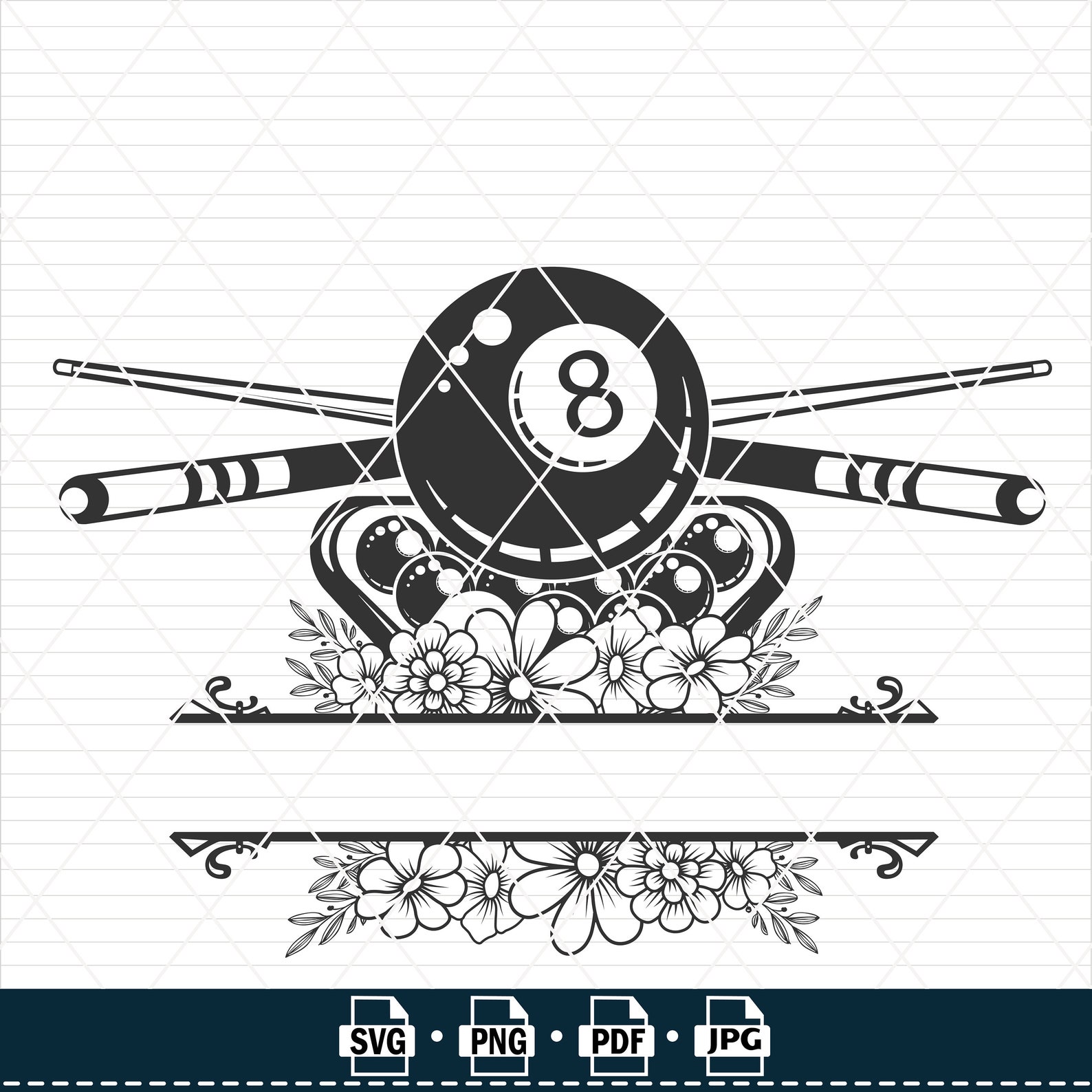 Billiards SVG Bundle: Pool & Snooker Clipart (digital Files) - Etsy