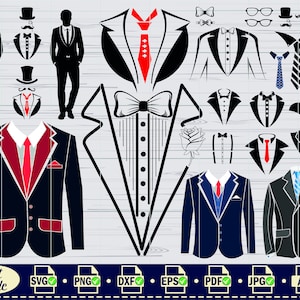 Tuxedo SVG Bundle,#1, Tuxedo SVG, Suit clipart, Tuxedo Cut File, Suit bundle svg, Tuxedo Clipart, Tuxedo vector, Wedding svg, Cart Suit Svg