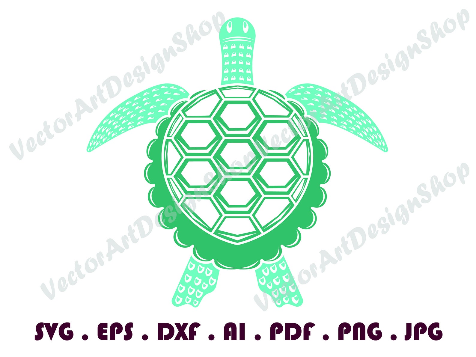 Sea Turtle Monogram Frame SVG Cut File for Cricut Silhouette | Etsy