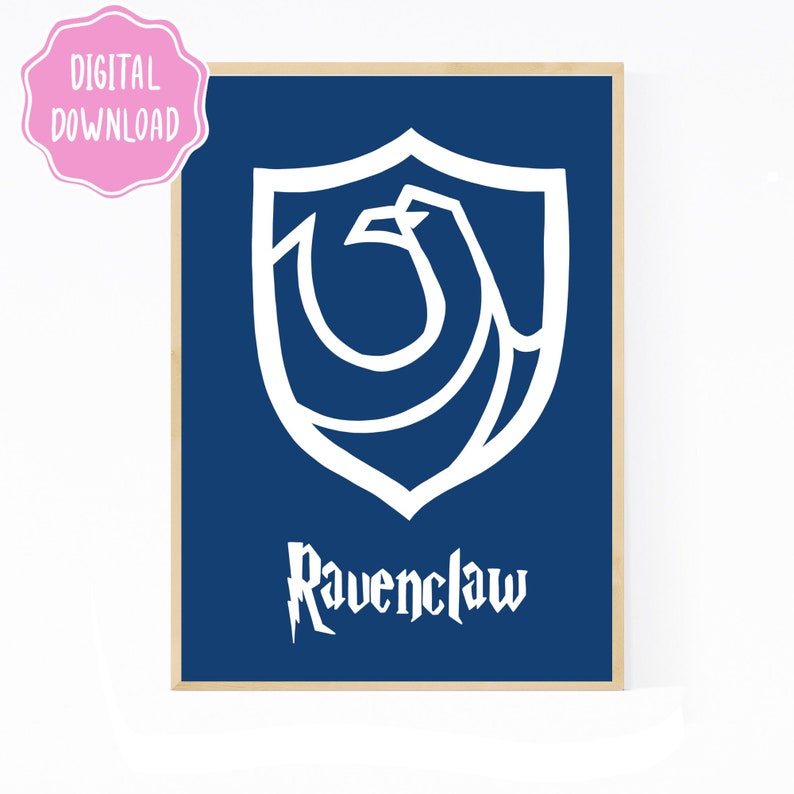 PRINTABLE Set of 4 Hogwarts houses digital print/minimal art | Etsy